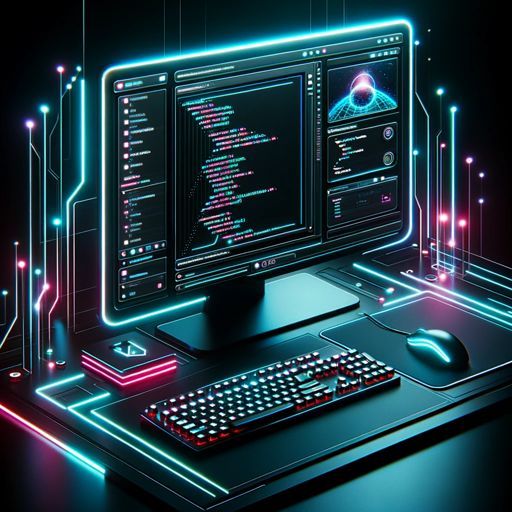 Illustration of a desktop computer with application windows for desktop software